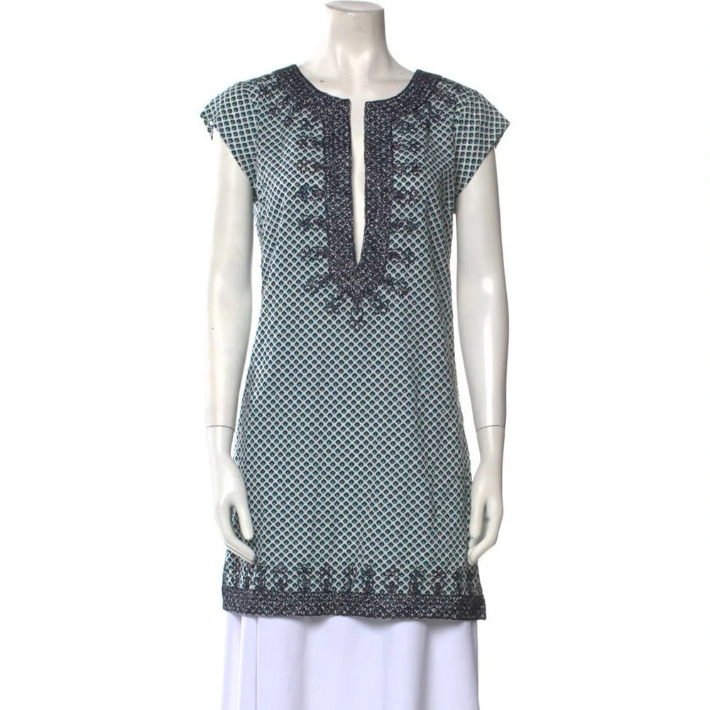 Calypso printed beaded Tunic